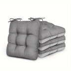 Memory Foam Chair Cushions 4/8 Pack, Non-Slip Seat Pads for Dining Chairs, Kitchen, Office & Patio – Indoor Outdoor Chair Pads M/L Size