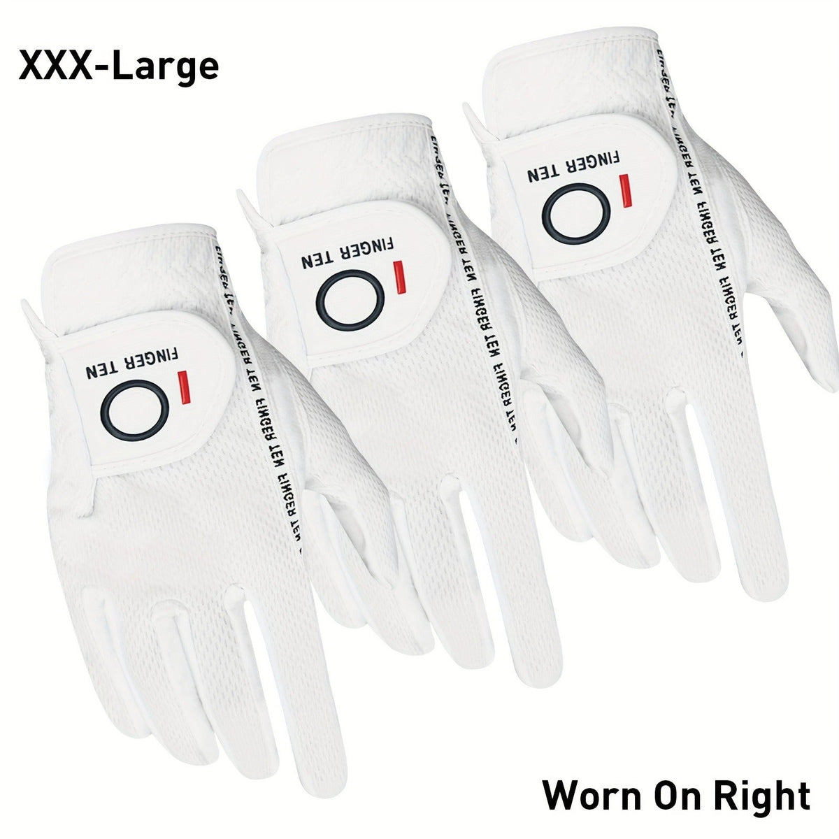 Wet Weather Golf Gloves Rain Grip 3-Pack for Men | Breathable Water-Resistant Golf Gloves for Left & Right Hand