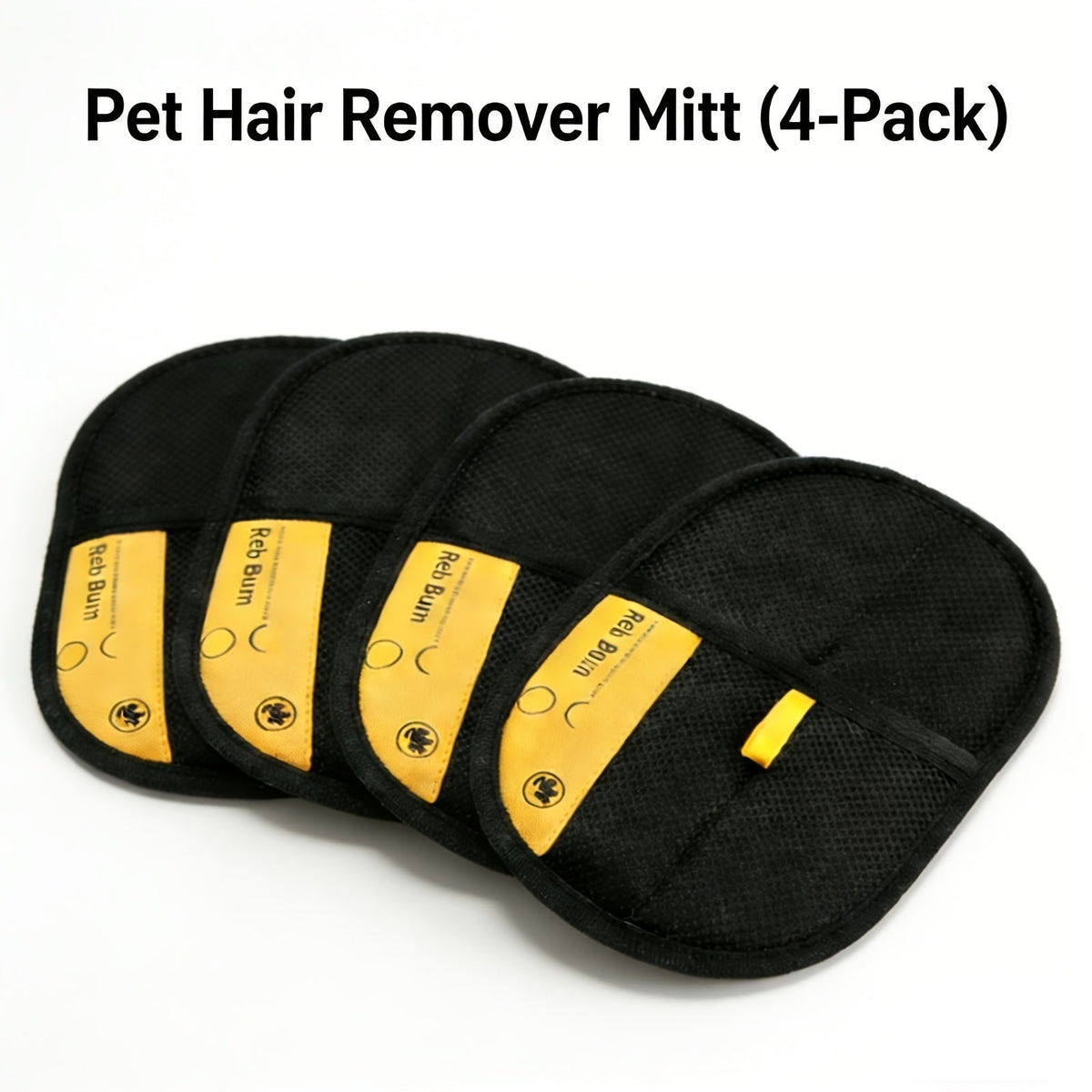 Pet Hair Removal Gloves 4-Pack – Static Elimination Technology, Reusable Lint Remover for Sofa, Bedding, Clothing, Blankets, Cat & Dog Beds
