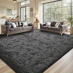 Rectangular Shaggy Area Rug with Nine Color Labels and 3 x 5-Foot to 8 x 10-Foot Size Options
