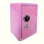 Password Lock Cash and Coin Storage Box with Key Lock Portable Money Box for Saving Cash Coins Notebooks Passports Valuables Home Office