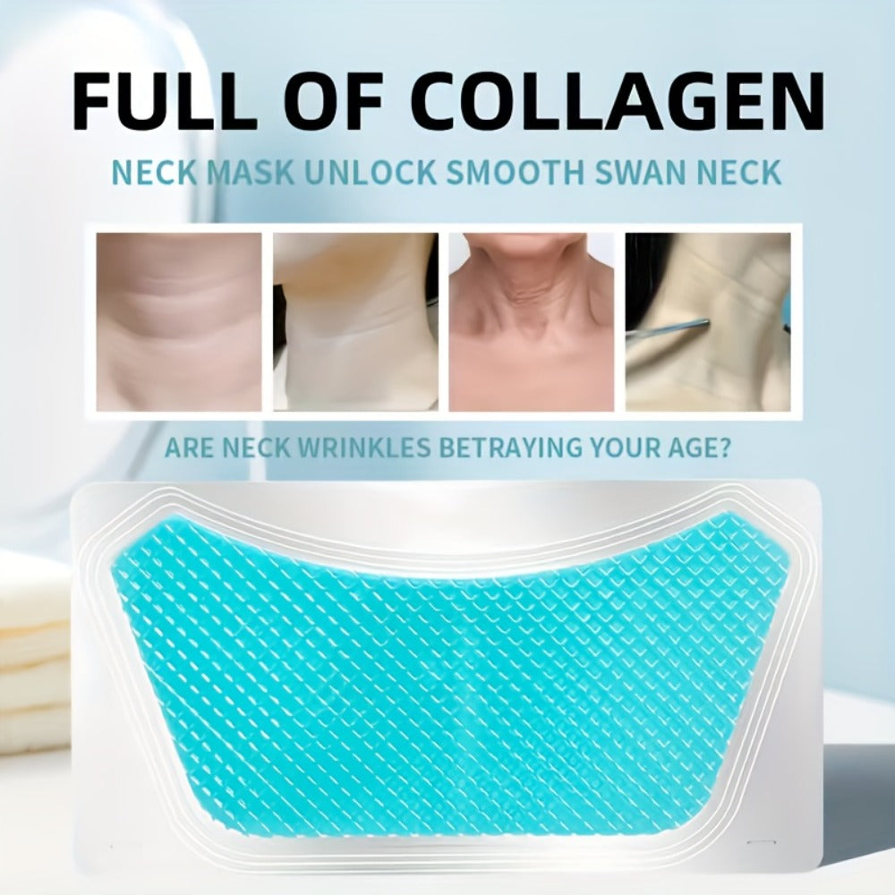 Bio-Collagen & Retinol Neck Patches 10pcs, Gel Neck Mask for Tightening, Smoothing & Anti-Sagging