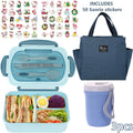 Sanrio Lunch Box Set 53pcs Bento Box with Thermal Bag Breakfast Cup Portable Sealed Compartment Microwave for Work Picnic School