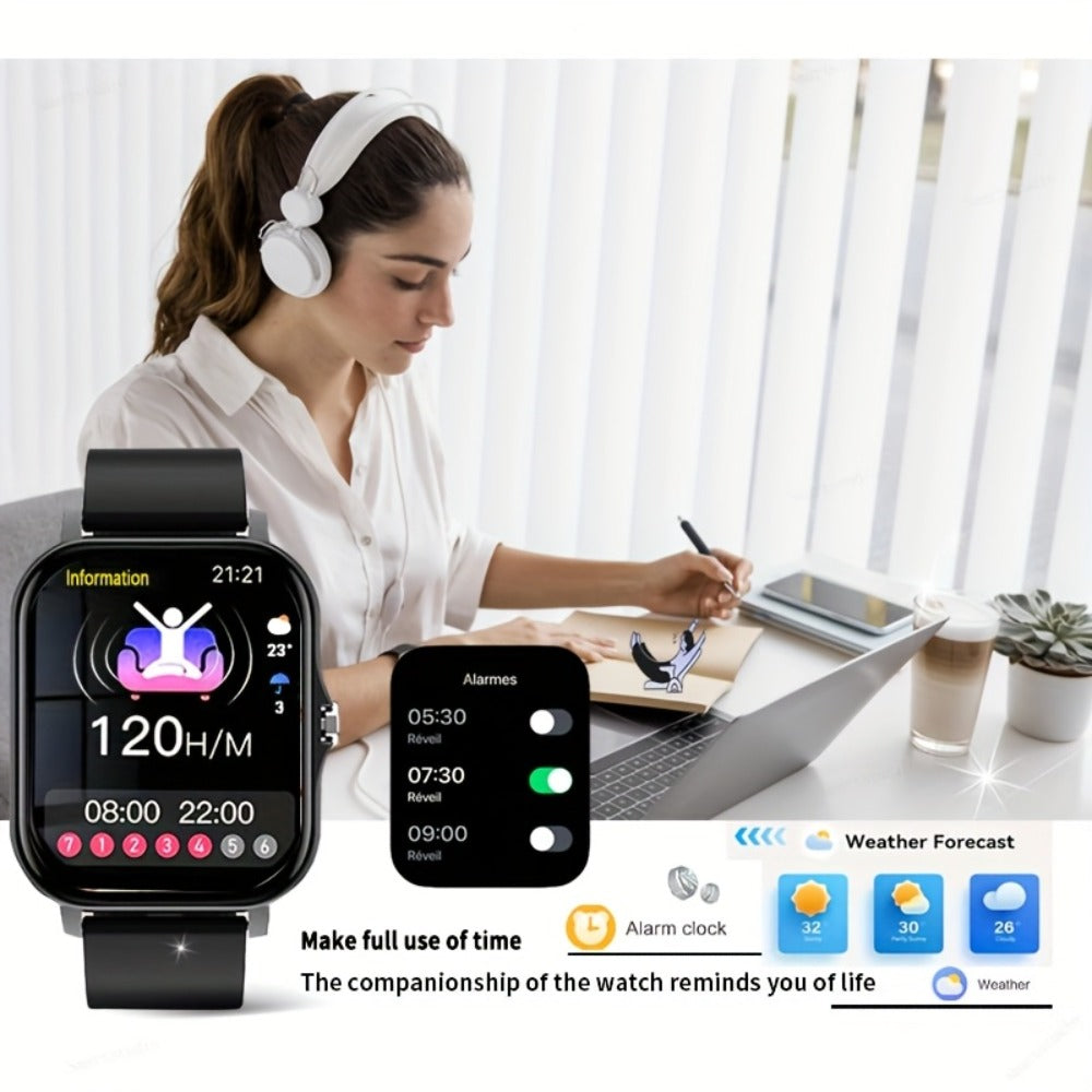 Smartwatch Unisex GPS 1.83" Full Touch – Wireless Calling, Music Playback, Remote Camera Control, Multi-Sport Fitness Tracker, Message
