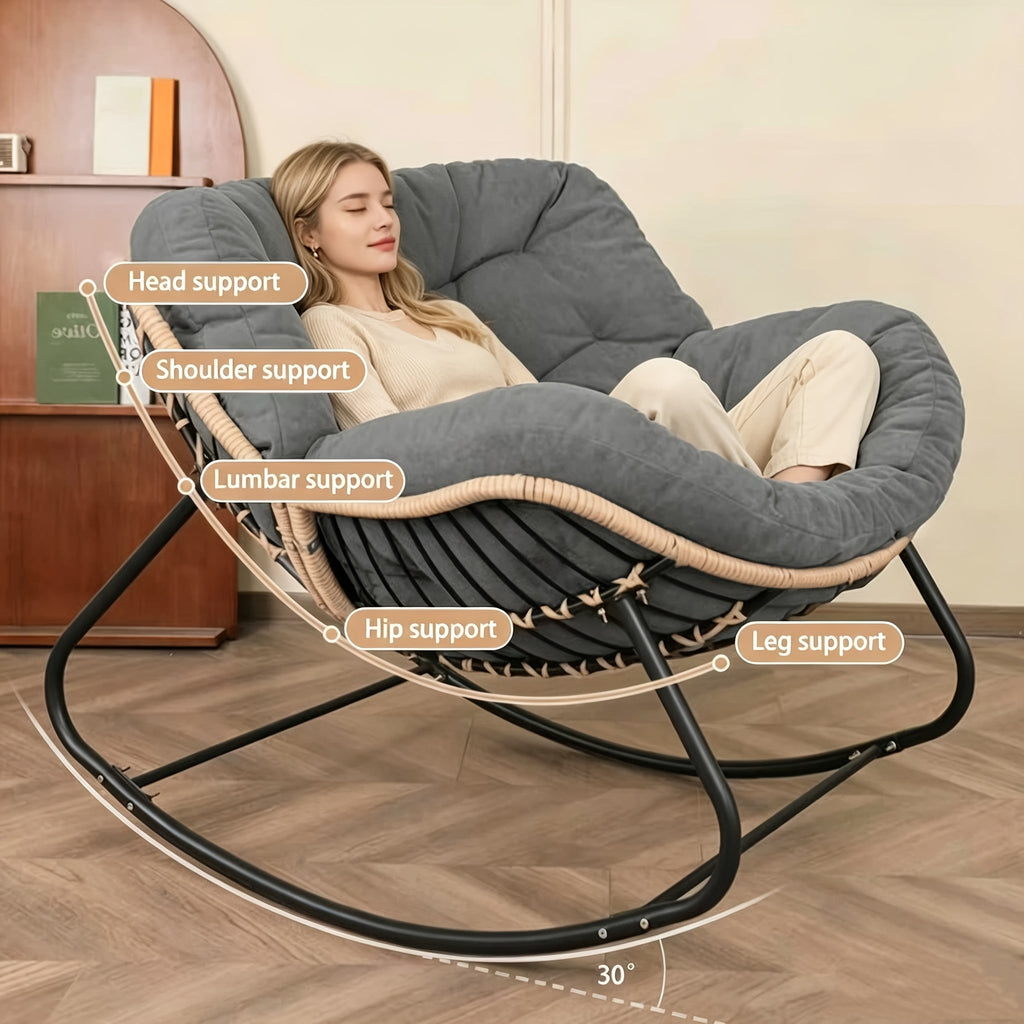 38.6-Inch Rocking Chair for Comfortable Everyday Seating in Living Room