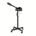 Standing Facial Steamer with Five-Wheel Rolling Base, Black or White Head and Adjustable 26.8–36.4-Inch Height