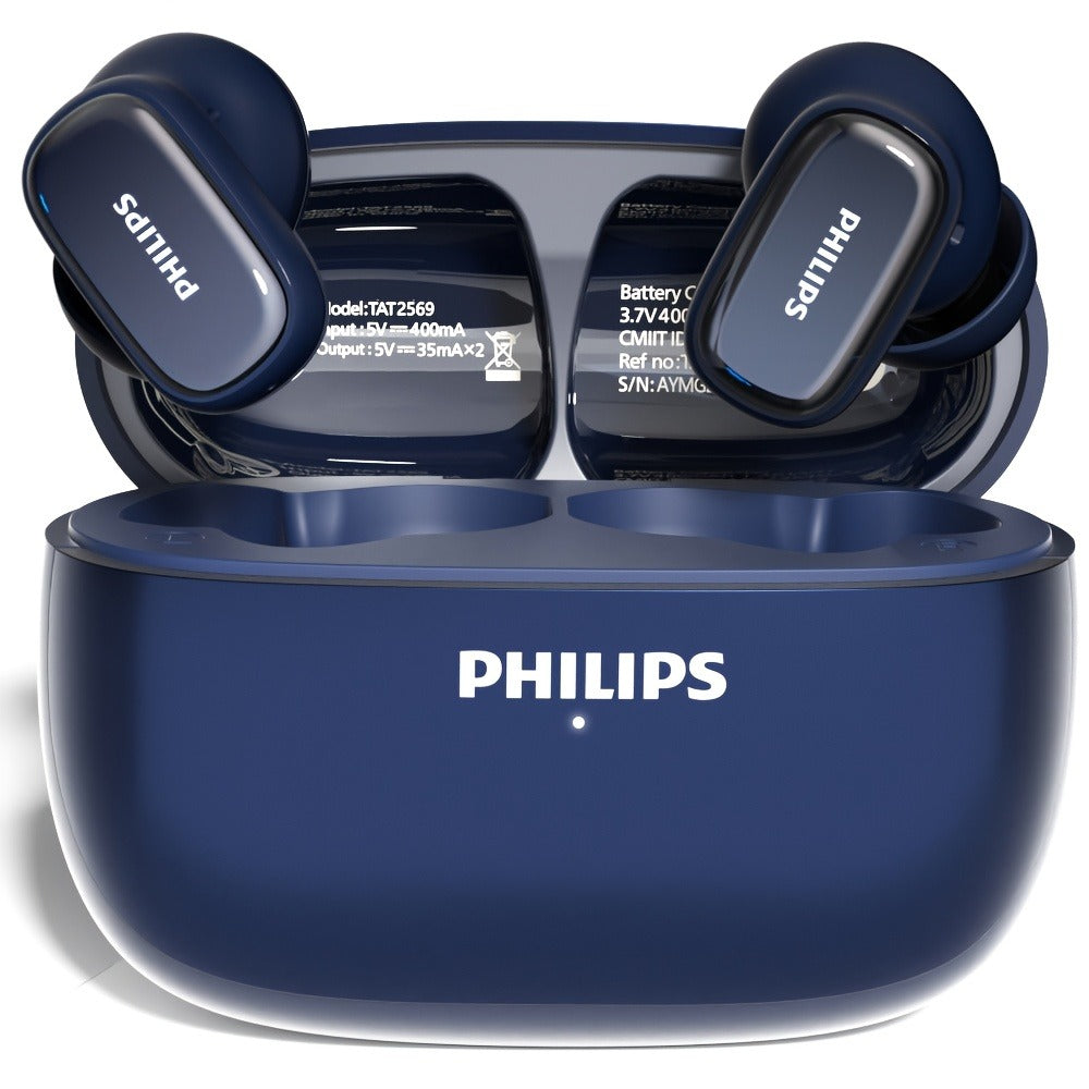 Wireless Earbuds Philips TAT2569 with Active Noise Reduction, Dual Microphones and Type-C Charging Case