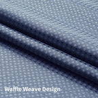 Waffle Shower Curtain with Liner Set Hookless Snap-In Double Layer Polyester Fabric Easy Clean for Bathroom Hotel Home Decor
