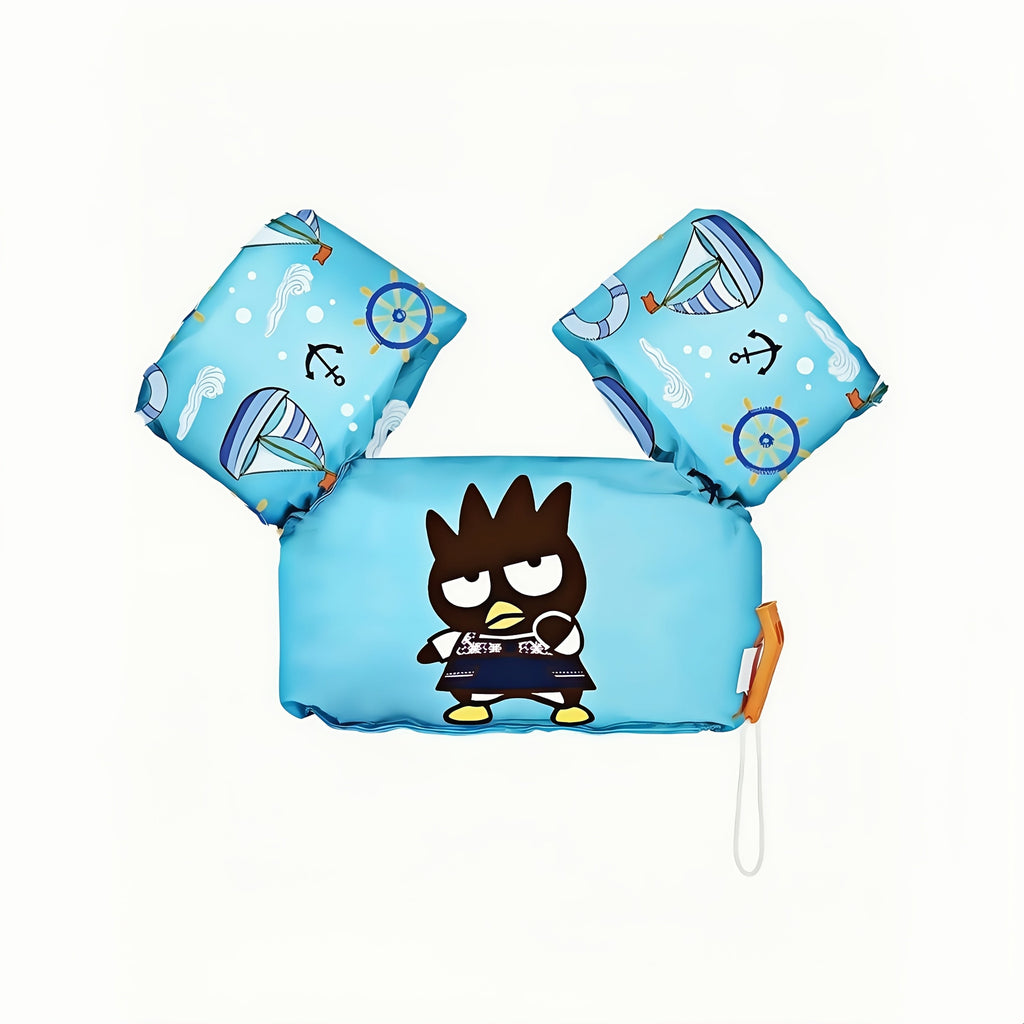 Kids Adjustable Swim Vest for Toddlers Ages 1-9 – Lightweight Floating Jacket, Cute Blue Cartoon Pattern, Patented Safety Design for Boys