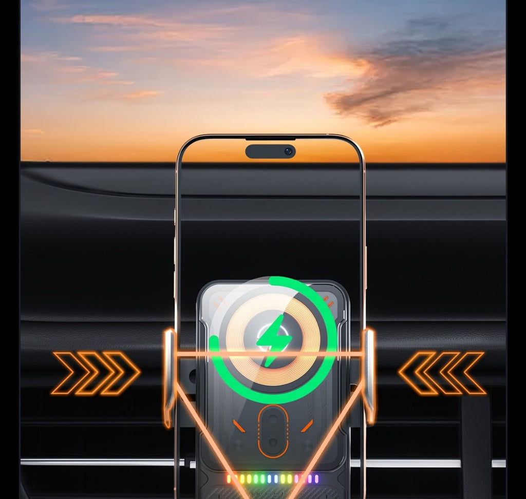 Car Wireless Charger 15W Auto-Align Smart Sensor FOD Detection Auto-Sensing Infrared Clamp 4mm for an Everyday Personal Care Routine