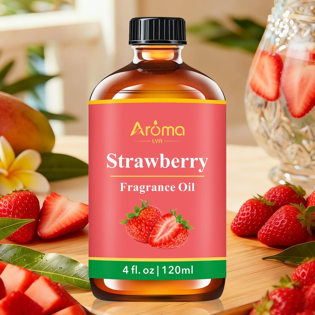 120ml Fruit Fragrance Oil for Diffuser, Candle and Soap Projects in Seven Strawberry-to-Cherry Scent Labels