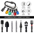 Magnetic Drill Bit Keychain Set Funny Novelty Trick Tool Gift for Men Dad Husband Him for Entryways, Bedrooms and Living Spaces