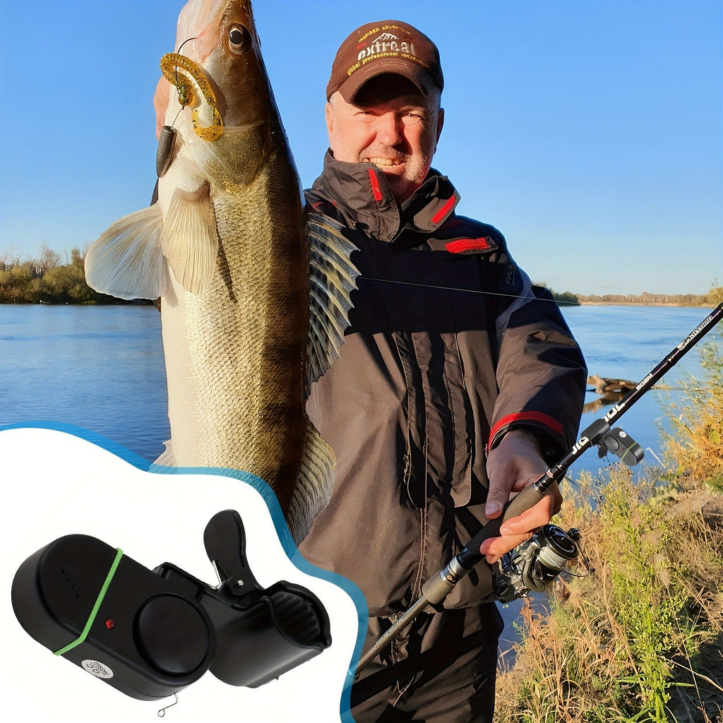 Fishing Bite Alarm Bell 4pcs Set with Sound Alert and Light Indicator, Sensitive Fish Hook Alarm for Fishing Rod Night Fishing Carp Fishing