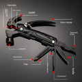 Multitool Folding Pliers Hammer Wrench Combo 4-in-1 Portable Camping Multi-Function Tool for Outdoor Survival Vehicle Emergency Household