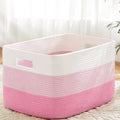 Storage Bag, Open-Top Woven Organizer in 30L, 65L or 100L with Handles and Black, Pink, Gray or Blue Options