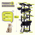 Multi-Level Cat Tree in 36-, 65-, 68- or 81-Inch Heights with Perches, Condo, Hammock and 30 Color, Pattern or Layout Options