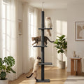 90-107.9-Inch Floor-to-Ceiling Cat Tree with Four Platforms, Tension Post and Five Style Options