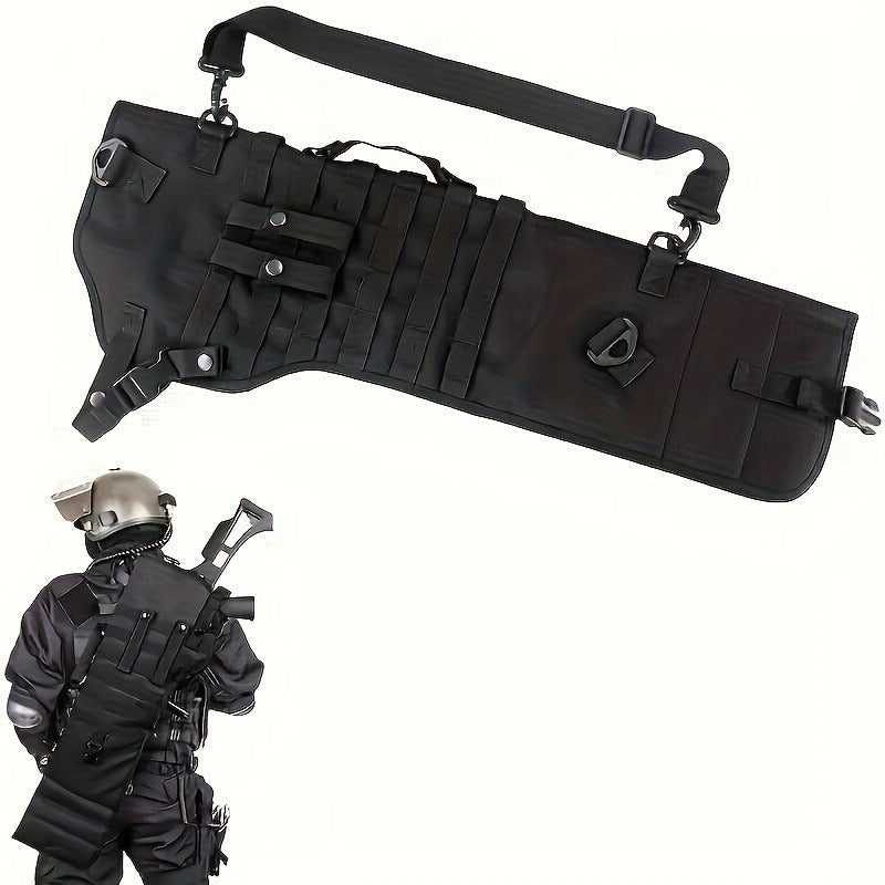 Tactical Gun Holster Sling Scabbard Bag, Water-Resistant Polyester Rifle Pistol Case with Ambidextrous Design and Adjustable Shoulder Strap