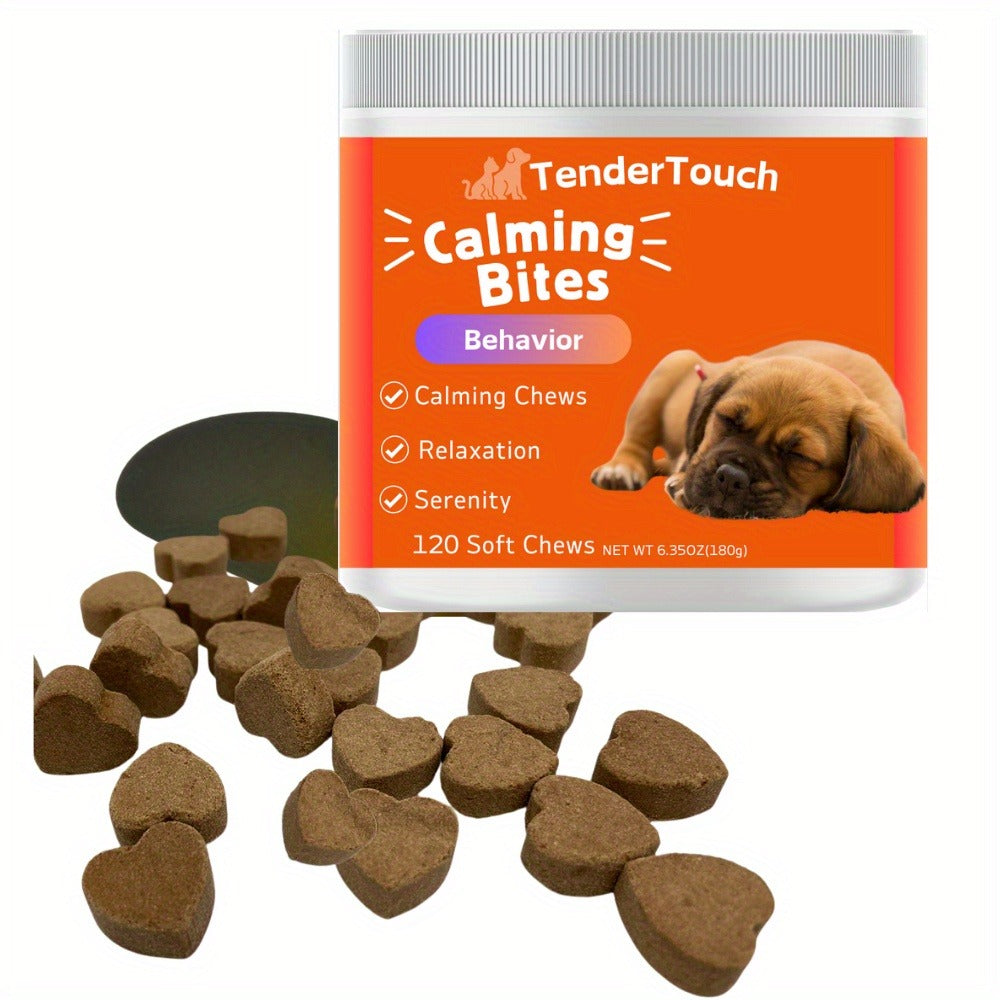Dog Calming Chews 120ct | Natural Relaxation & Stress Relief Supplement for Dogs, Emotional Balance Support