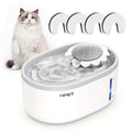 Automatic Pet Water Fountain 2L / 67oz – Ultra-Quiet Pump, Visible Water Level Window, Cat & Dog Water Dispenser, Safe BPA-Free Design