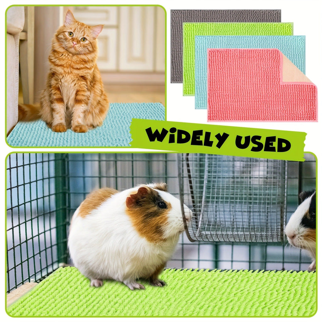 Guinea Pig Cage Liner 8 Pack Reusable Washable Bedding Mat 16x12 Inch, Absorbent Small Animal Cage Pad for Guinea Pig Rabbit Hamster