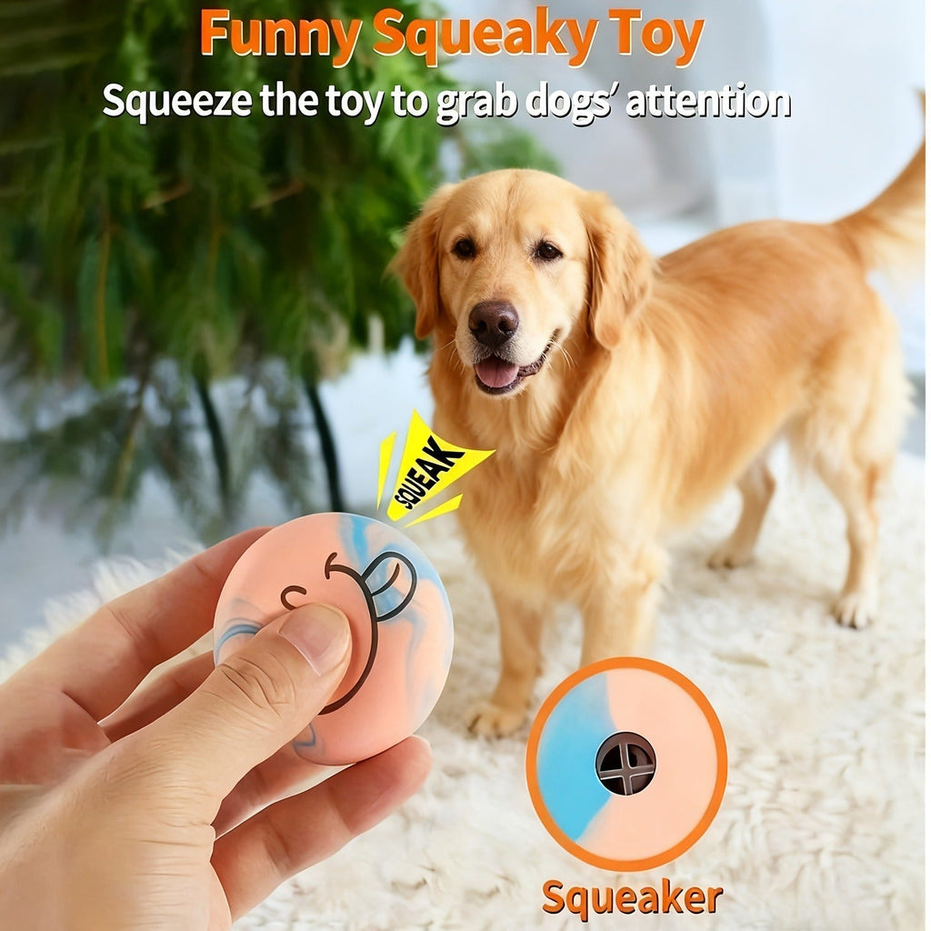 Six-Pack Squeaky Latex Dog Ball Set with Assorted Cartoon Faces and 2.2-Inch Pictured Diameter