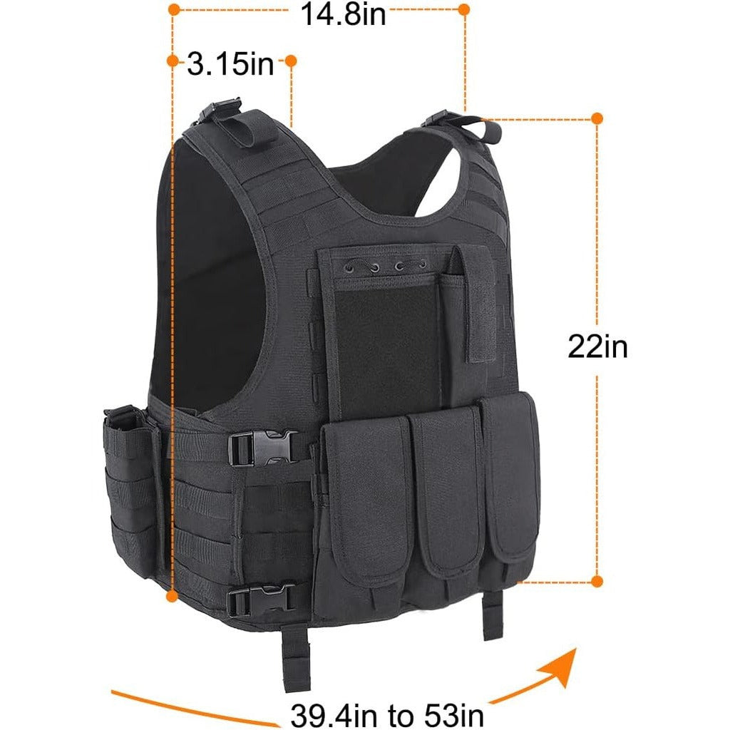 Tactical Outdoor Training Vest for Men Women – Lightweight Protective Hiking Vest with Multi-Pocket Design, Breathable & Adjustable