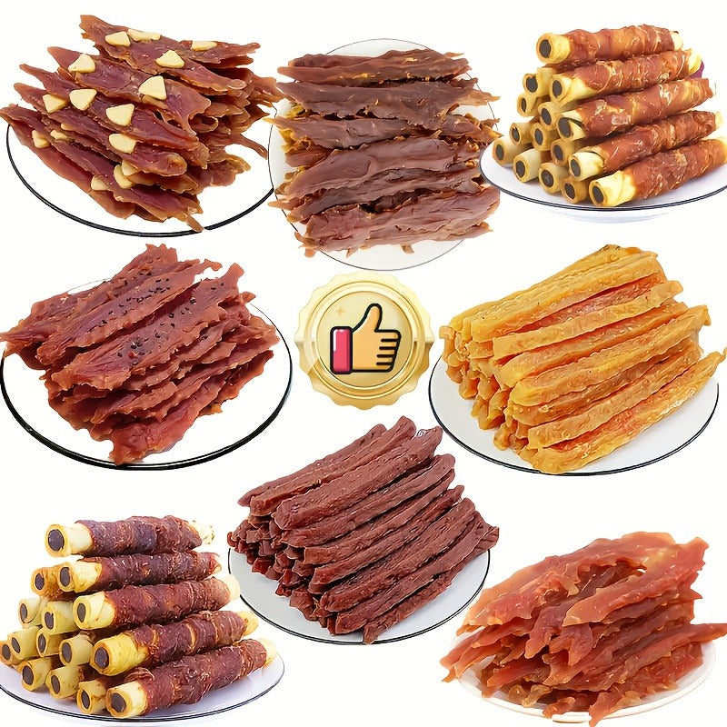 Duck Jerky Chicken Freeze-Dried Dog Treats Sharing Pack Soft Chewy Healthy Digestible Training Reward Snacks for Small Medium Large Dogs