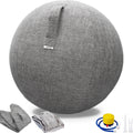 Fitness Equipment 65cm Exercise Ball with Fitted Fabric Cover Carry Handle Pump and Two Colors