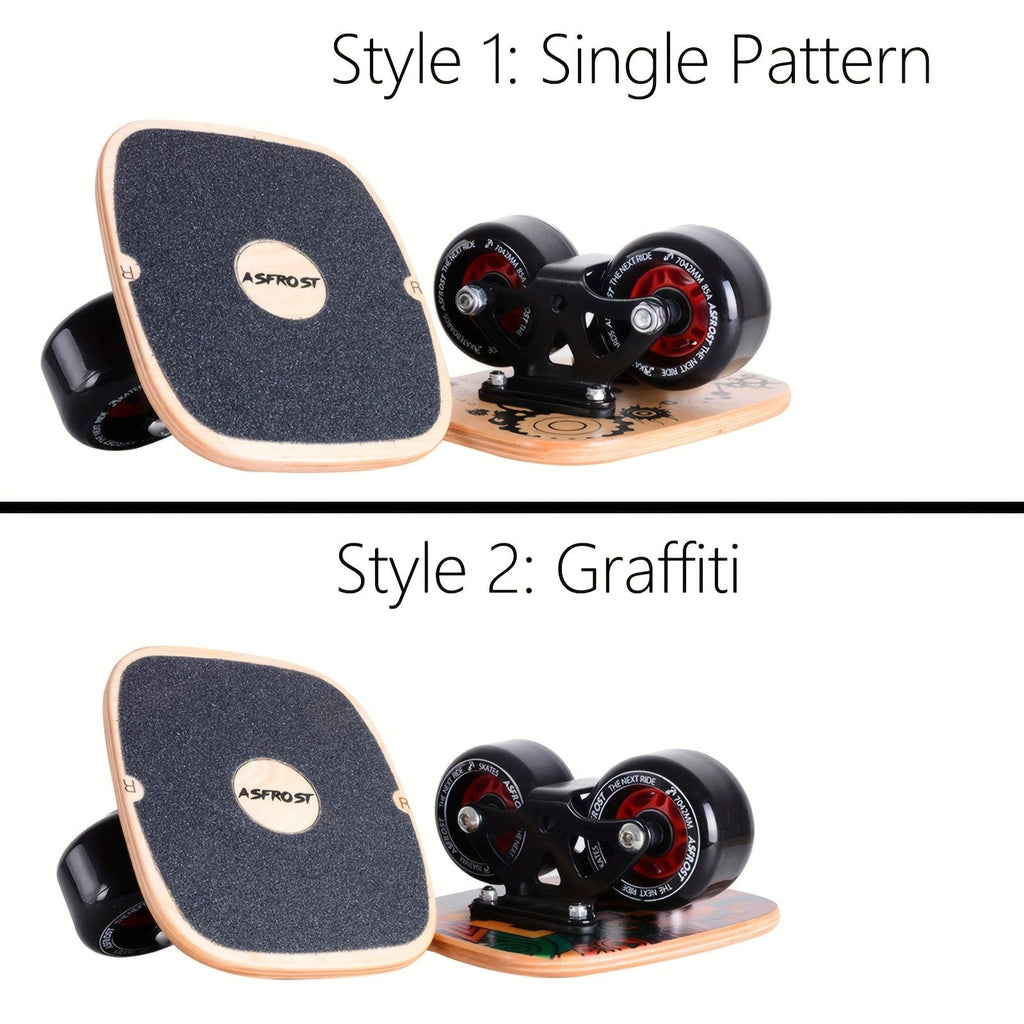 Split Drift Skateboard with PU Wheels & High-End Bearings | 7-Layer Maple Deck Anti-Slip Portable Roller Road Drift Skates Plate