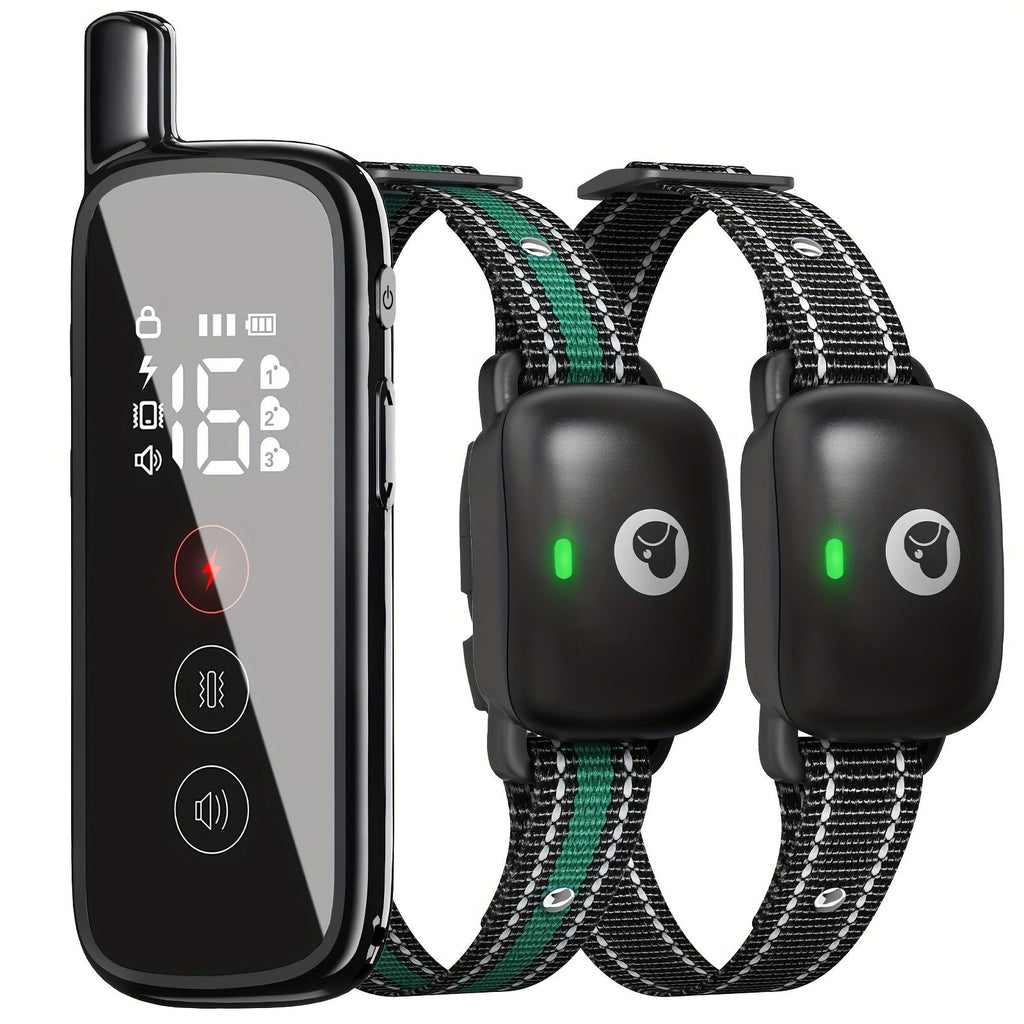 Dog E-Collar with Remote IP68 Waterproof – Rechargeable Dog Training Shock Collar for Small Medium Large Dogs, 3 Safe Training Modes