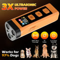 65ft Long-Range Dog Repeller – Triple-Head Ultrasonic Bark Deterrent, Powerful Soundwave Technology, USB Rechargeable Portable Handheld