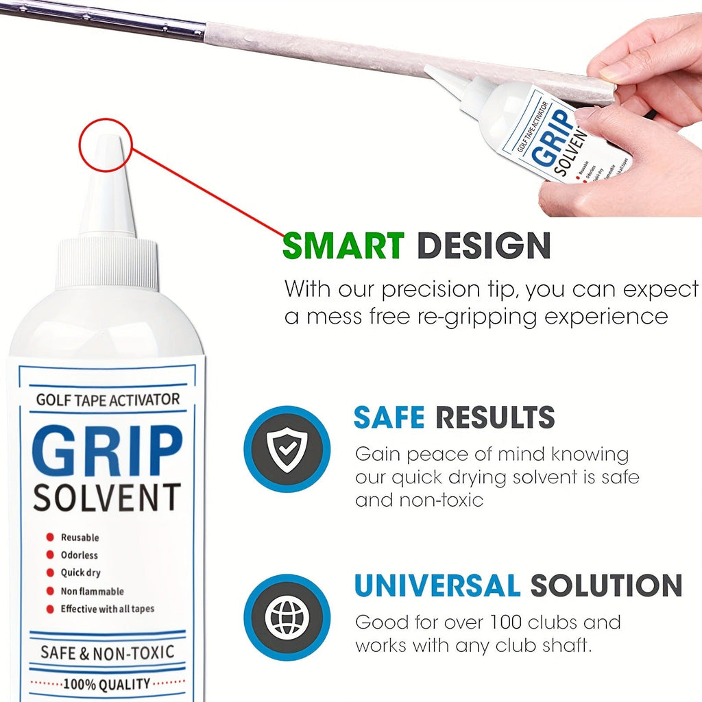 Golf Grip Regripping Kit 4 Sets with Hook Blades Grip Tape Strips Grip Solvent 8oz Rubber Vise Clamp Complete Golf Club Grip Installation