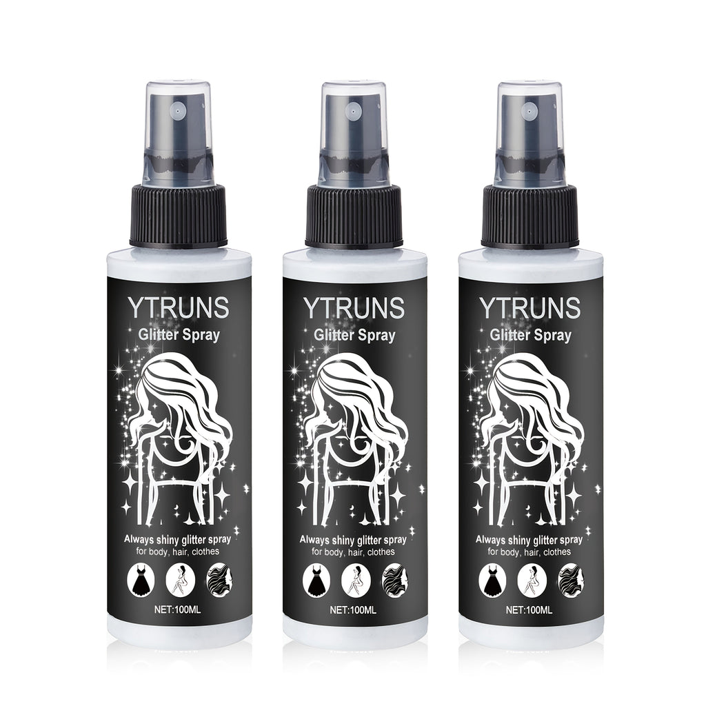 Glitter Spray for Hair & Body Quick Dry Shimmer Spray – High-Gloss Body Glitter for Face Lips Eyes Skin Festival Rave Party Photoshoot