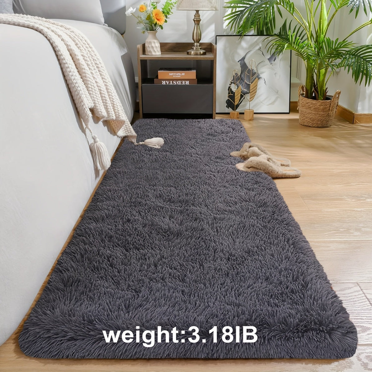 Non-Slip Area Rug Fluffy Soft Carpet – Modern Home Decor Floor Mat for Living Room, Bedroom, Kitchen & Bathroom | Easy Clean Cute Plush Rug