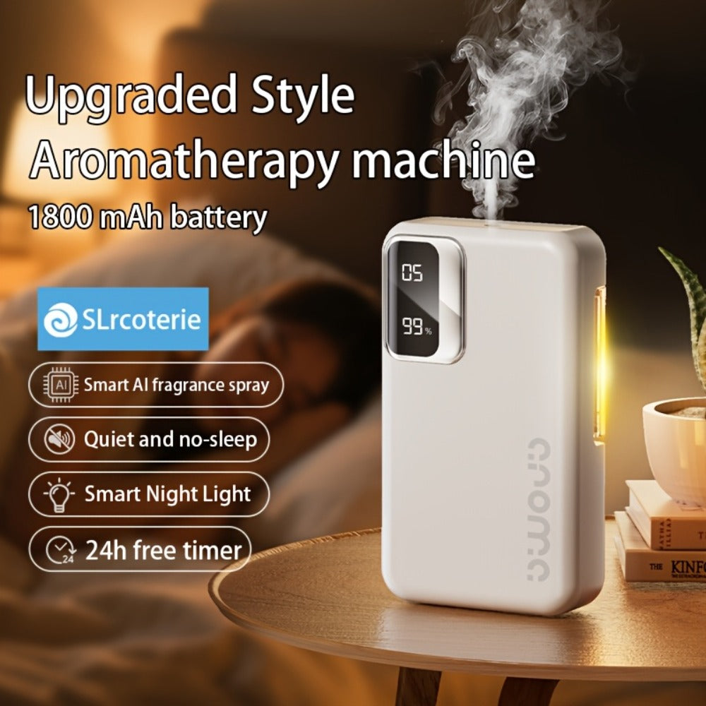 Aromatherapy Diffuser Smart Digital, 1800mAh 7-Speed Sonic Essential Oil Diffuser Humidifier with USB Charging