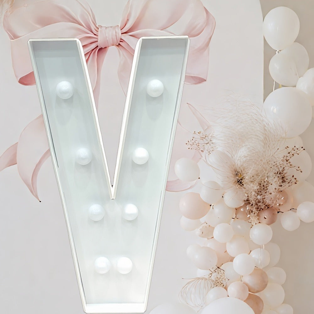 Marquee Letter Lights 3ft LED Light Up Letters for Weddings, Proposals & Celebrations – Cool White Lighted KT Board DIY Display Frame