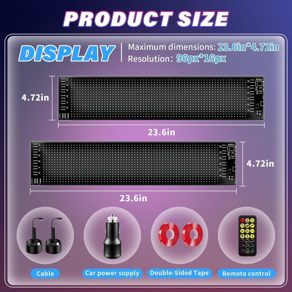LED Scrolling Sign App Controlled Flexible LED Matrix Display Panel Programmable Animated for Entryways, Bedrooms and Living Spaces
