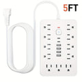 Power Strip 17-in-1 Surge Protector with 11 AC Outlets, 4 USB-A, 2 USB-C and 5- or 10-Foot Flat-Plug Cord