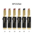 Glitter Eyeshadow Stick Pencil Set 6pcs Double Color Gradient Shimmer Metallic Waterproof, for Makeup, Travel and Everyday Vanity Use