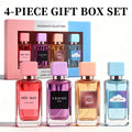 Perfume Gift Set Aroma Allure Four 20ml Eau de Parfum Sprays in Pink Blue Windowed Box for Women