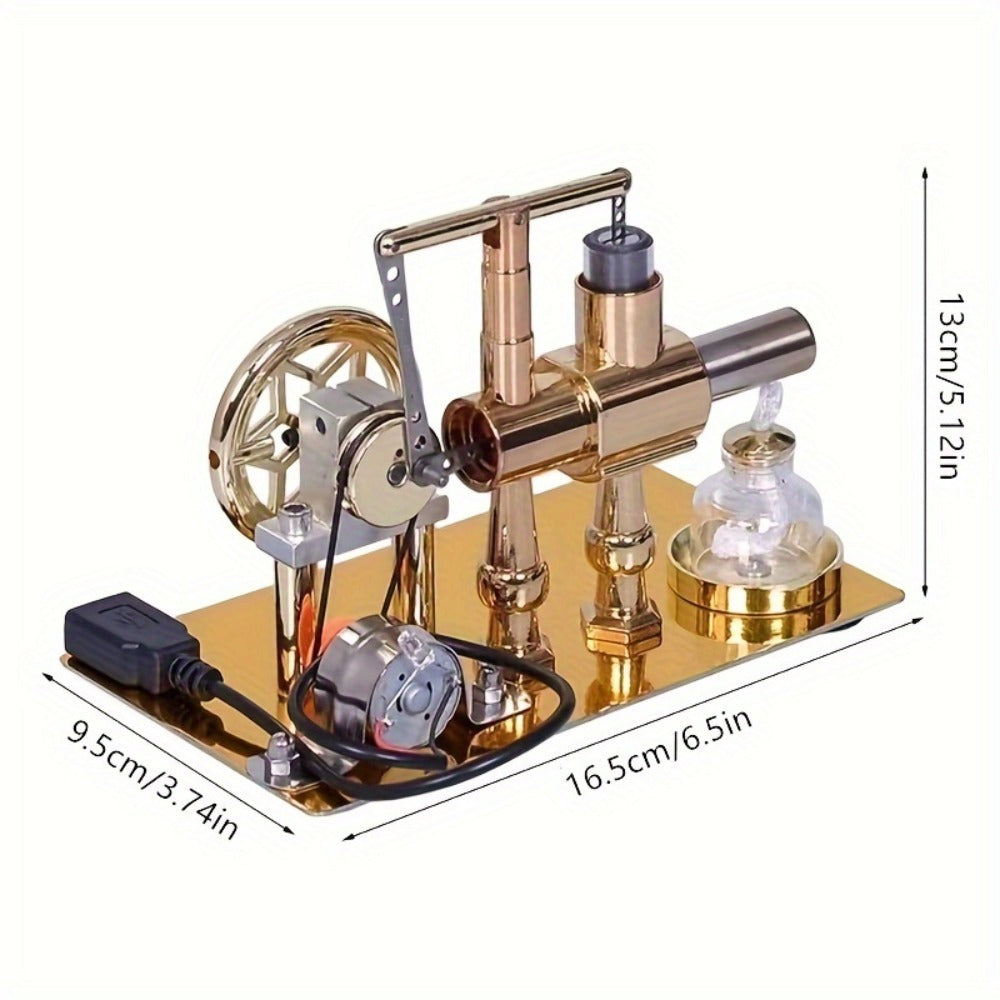 Stirling Engine Generator Kit, Single Cylinder Stainless Steel Pneumatic Model with the Listed Color, Size or Set Options for Everyday Use