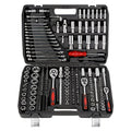 Impact Socket Set in 53, 54, 194 or 518-Piece Options with 3/8-Inch Drive, Metric and Imperial Sizes for Car Repair and DIY