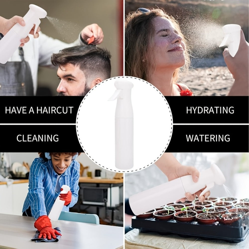 Fine Mist Spray Bottle 300ml Frosted Anti-Slip BPA Free Barber Hair Spray Water Bottle for Curly Hair Styling Salon Skincare Plant Misting