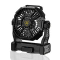 Portable Camping Fan 3-in-1 with LED Lantern & USB Charging – Battery Powered Tent Fan with Timer, 360° Rotation, for Outdoor Camping