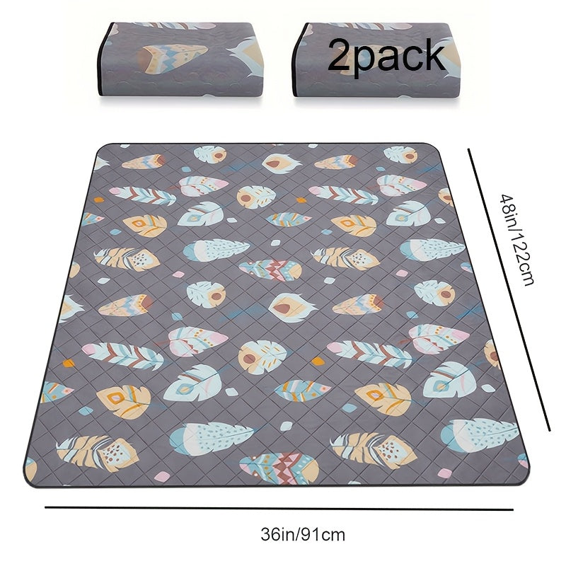 Dog Training Pads Washable Gray Pattern Mat with Four Size-Pack Options and Non-Slip Moisture Barrier