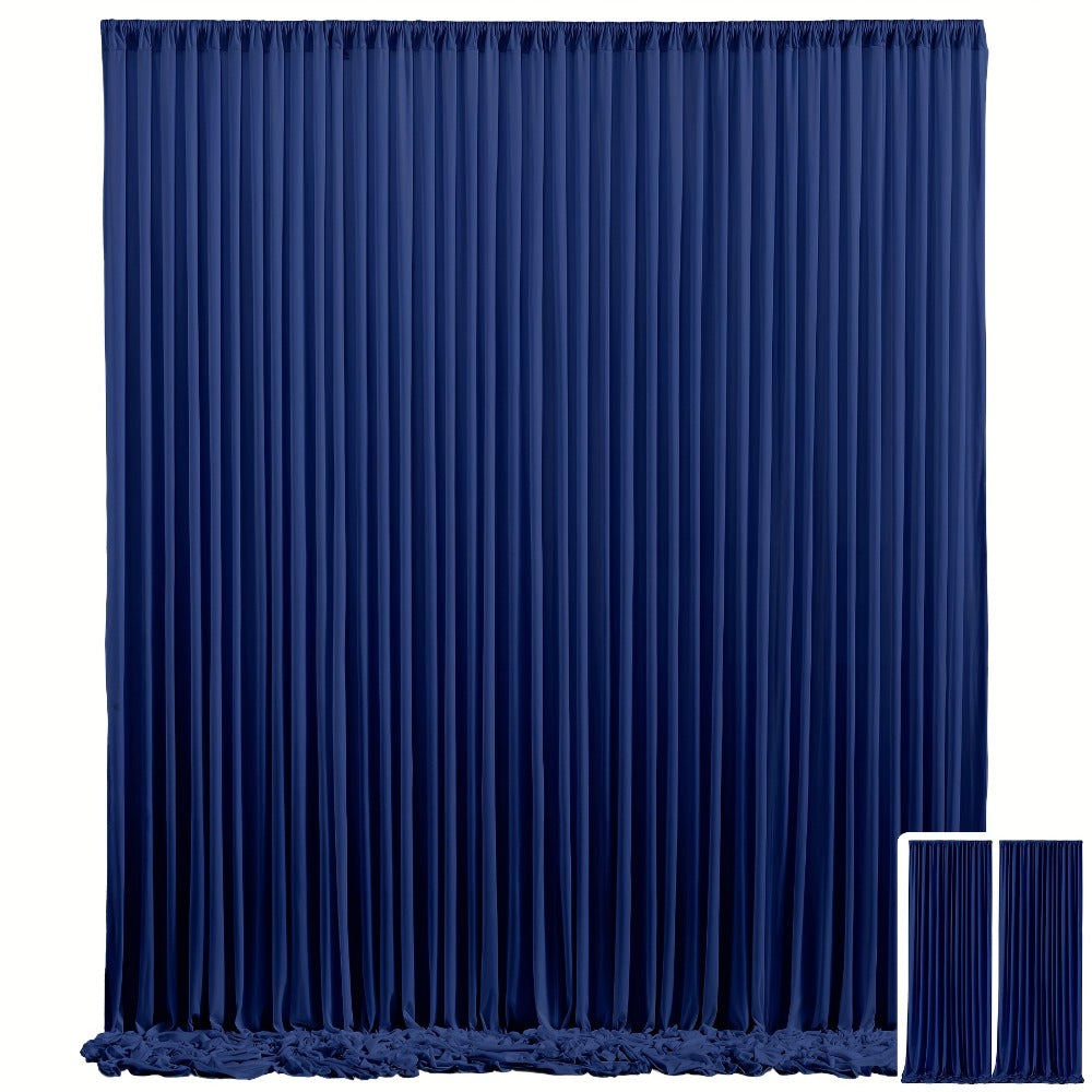 Party Backdrop Curtains 2-Pack 59x85 Inch, Non-Transparent Wrinkle-Free Fabric with Pole Pocket for Wedding