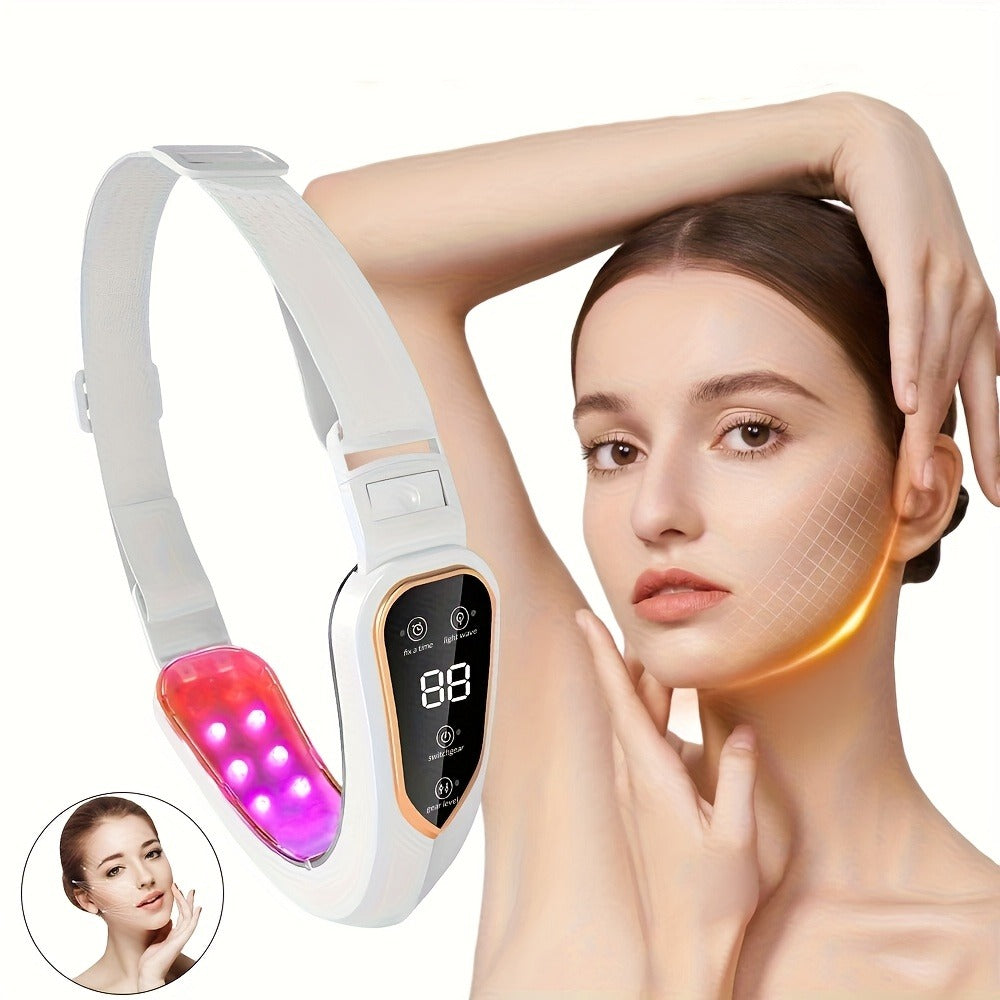 Double Chin Reducer Face Lifting Massager - 6-Speed Electric V-Line Facial Slimming Device