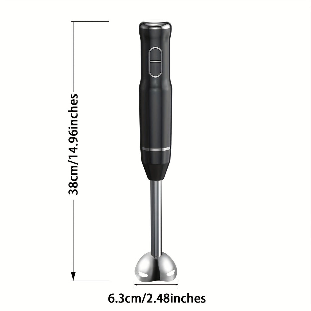 400W Immersion Blender with Two-Button Control, Detachable Shaft and 38 cm Black Handheld Body