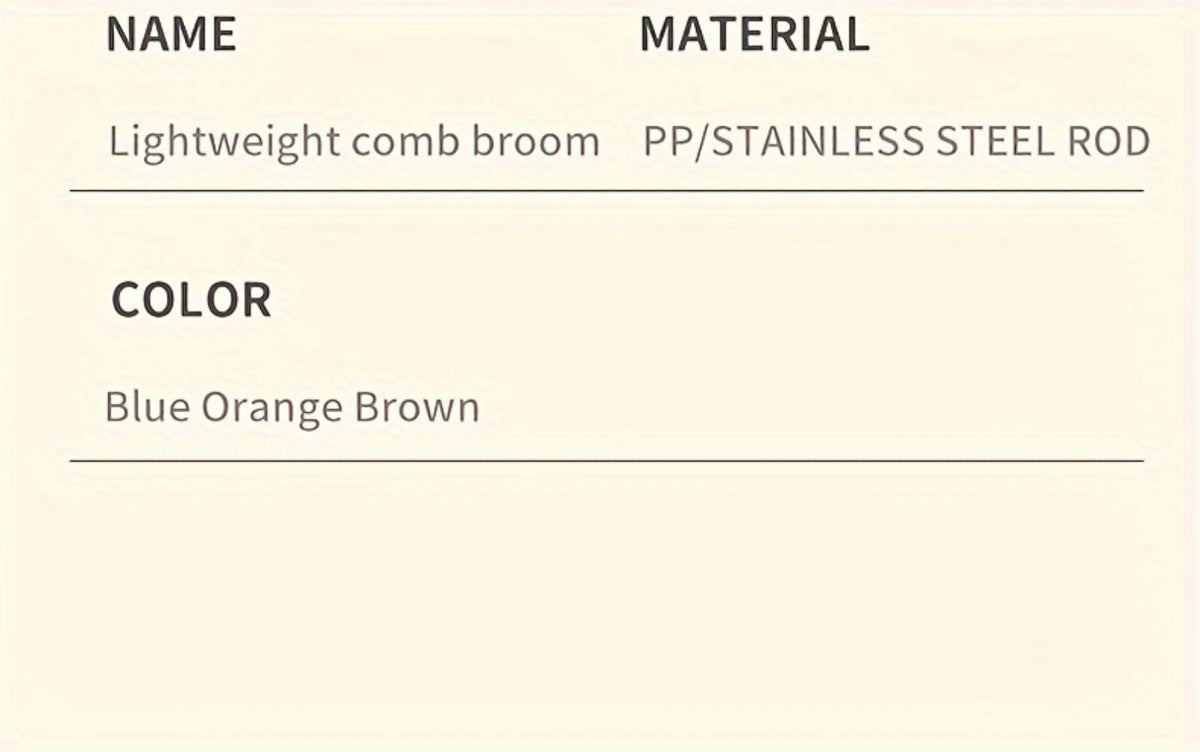 Folding Broom and Dustpan Set with Sectioned Handle, Rotating Head and Nine Blue, Orange or Khaki Checkout Options